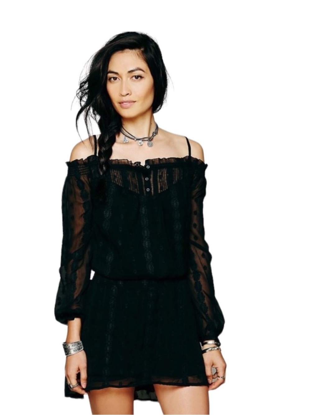 Free People Juliet Off Shoulder Mini Dress